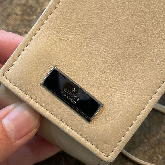 GUCCI Rare Slim Case Pen/ Cigar/ Lipstick Lanyard Leather Cream - Picture 3 of 12